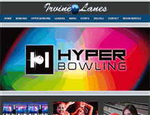 Tablet Screenshot of irvinelanes.com